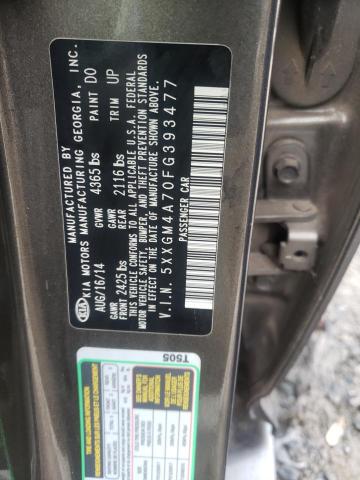 Photo 9 VIN: 5XXGM4A70FG393477 - KIA OPTIMA LX 