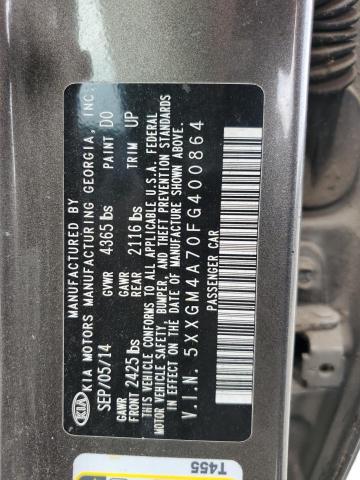 Photo 11 VIN: 5XXGM4A70FG400864 - KIA OPTIMA 