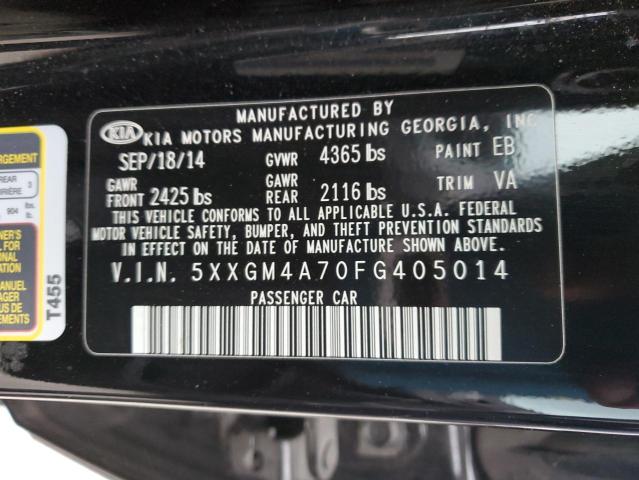 Photo 9 VIN: 5XXGM4A70FG405014 - KIA OPTIMA LX 