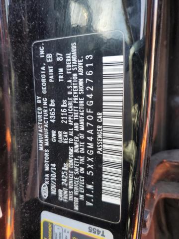 Photo 11 VIN: 5XXGM4A70FG427613 - KIA OPTIMA LX 