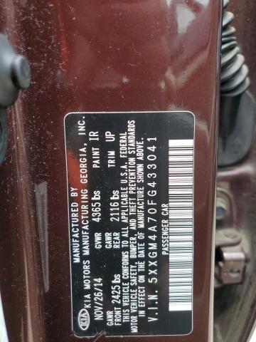 Photo 11 VIN: 5XXGM4A70FG433041 - KIA OPTIMA 