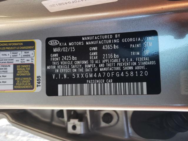 Photo 7 VIN: 5XXGM4A70FG458120 - KIA OPTIMA LX 