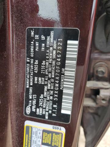 Photo 11 VIN: 5XXGM4A70FG467321 - KIA OPTIMA 