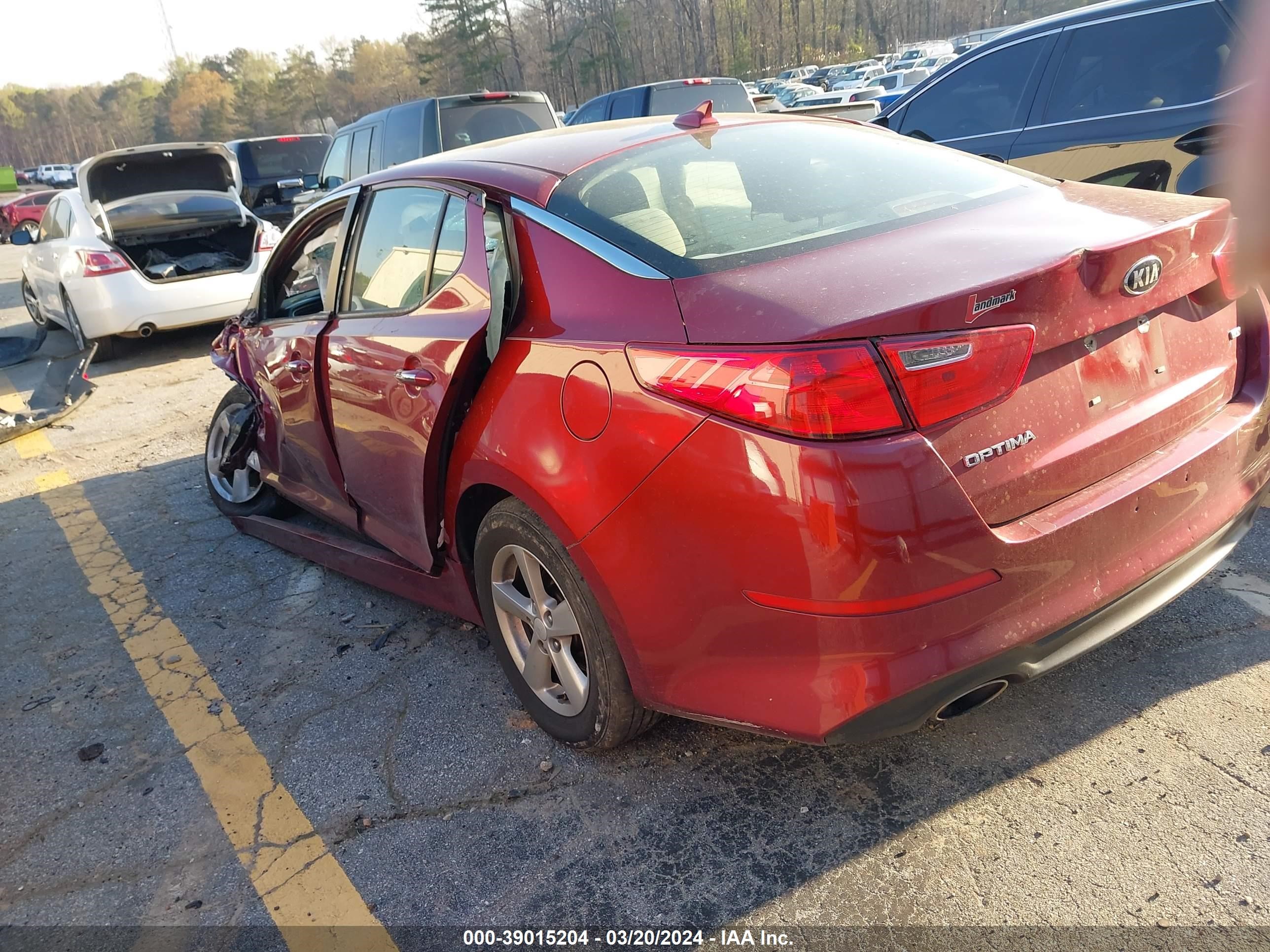 Photo 2 VIN: 5XXGM4A70FG500141 - KIA OPTIMA 