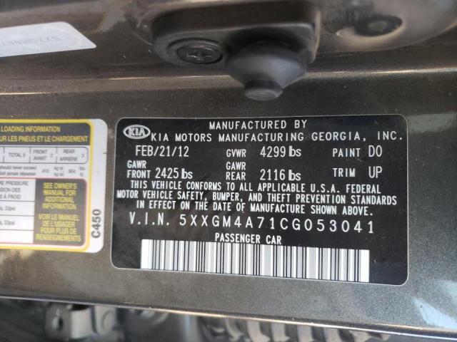 Photo 9 VIN: 5XXGM4A71CG053041 - KIA OPTIMA LX 