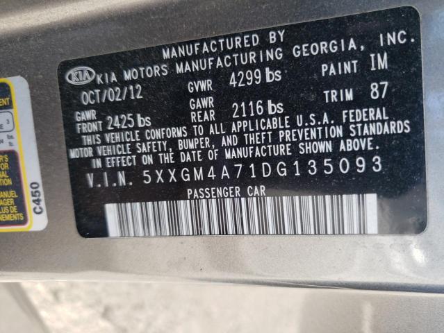 Photo 11 VIN: 5XXGM4A71DG135093 - KIA OPTIMA 