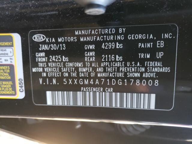 Photo 9 VIN: 5XXGM4A71DG178008 - KIA OPTIMA LX 