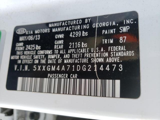 Photo 12 VIN: 5XXGM4A71DG214473 - KIA OPTIMA LX 