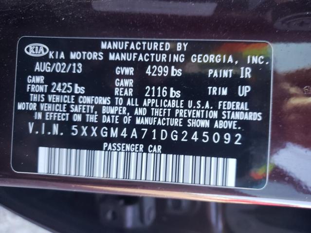 Photo 11 VIN: 5XXGM4A71DG245092 - KIA OPTIMA LX 