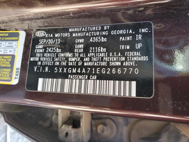 Photo 12 VIN: 5XXGM4A71EG266770 - KIA OPTIMA LX 