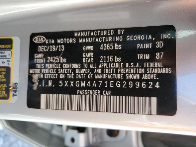 Photo 9 VIN: 5XXGM4A71EG299624 - KIA OPTIMA LX 