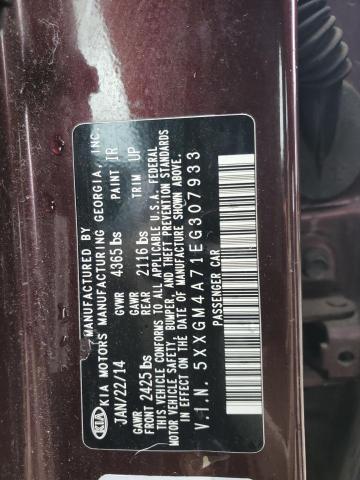 Photo 12 VIN: 5XXGM4A71EG307933 - KIA OPTIMA 