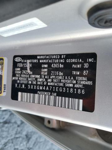 Photo 12 VIN: 5XXGM4A71EG318186 - KIA OPTIMA LX 