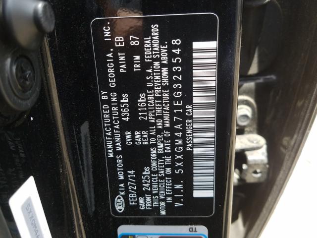 Photo 9 VIN: 5XXGM4A71EG323548 - KIA OPTIMA LX 