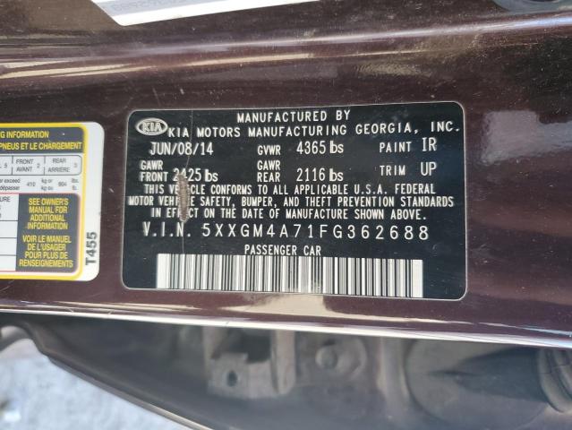 Photo 11 VIN: 5XXGM4A71FG362688 - KIA OPTIMA 