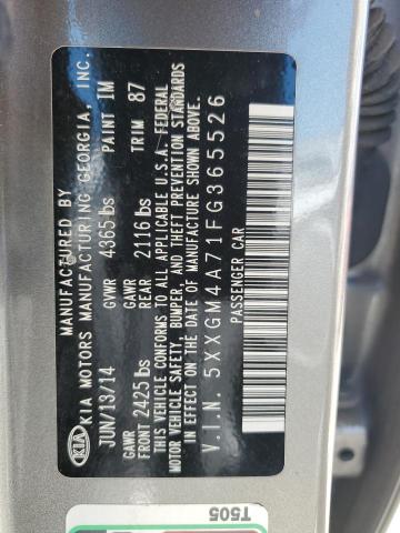 Photo 11 VIN: 5XXGM4A71FG365526 - KIA OPTIMA 