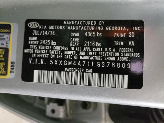 Photo 9 VIN: 5XXGM4A71FG378809 - KIA OPTIMA LX 