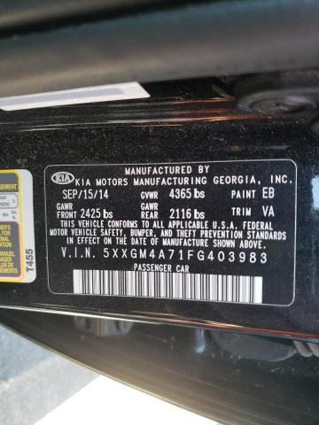 Photo 11 VIN: 5XXGM4A71FG403983 - KIA OPTIMA LX 