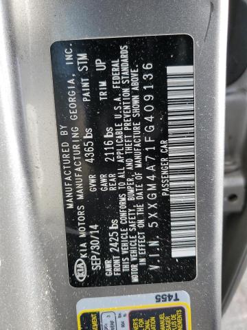 Photo 11 VIN: 5XXGM4A71FG409136 - KIA OPTIMA 