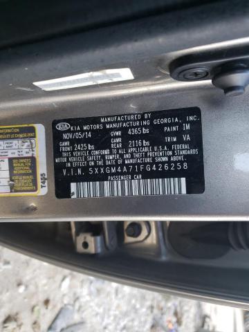 Photo 9 VIN: 5XXGM4A71FG426258 - KIA OPTIMA LX 