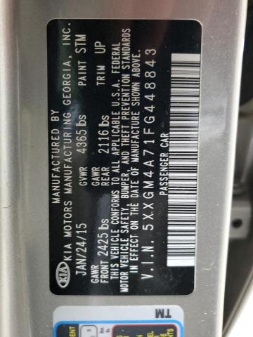 Photo 11 VIN: 5XXGM4A71FG448843 - KIA OPTIMA 