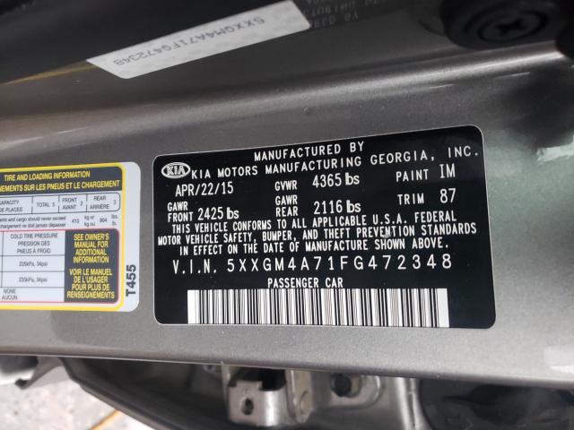 Photo 9 VIN: 5XXGM4A71FG472348 - KIA OPTIMA 