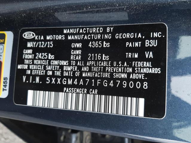 Photo 9 VIN: 5XXGM4A71FG479008 - KIA OPTIMA LX 