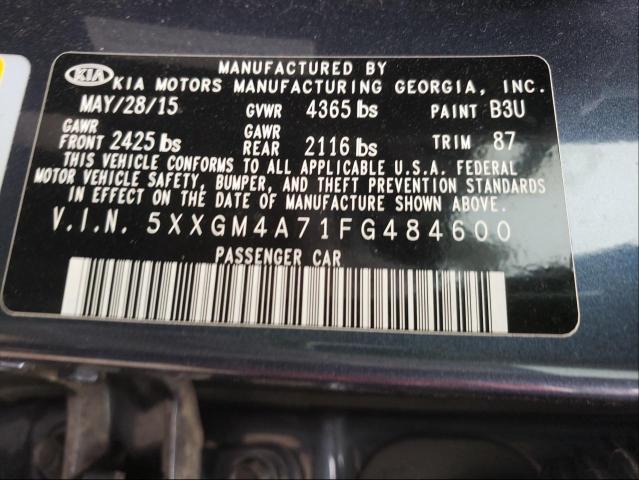 Photo 9 VIN: 5XXGM4A71FG484600 - KIA OPTIMA LX 