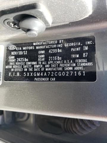 Photo 9 VIN: 5XXGM4A72CG027161 - KIA OPTIMA LX 