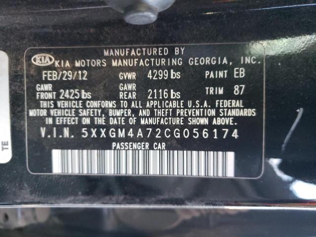 Photo 9 VIN: 5XXGM4A72CG056174 - KIA OPTIMA LX 