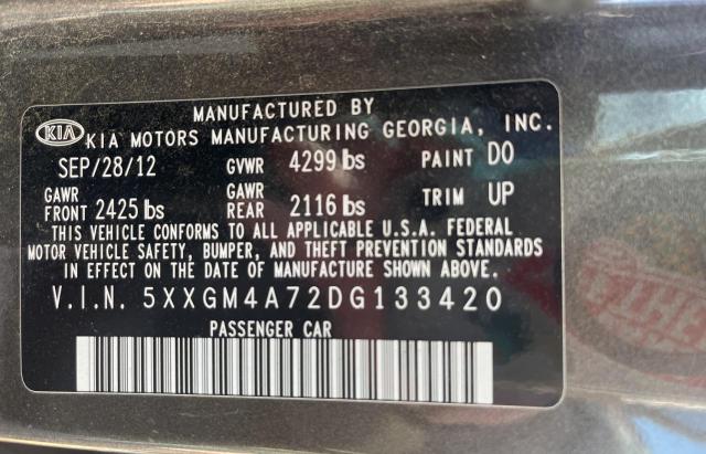 Photo 9 VIN: 5XXGM4A72DG133420 - KIA OPTIMA 