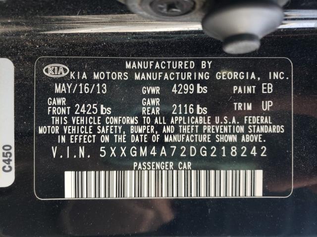 Photo 9 VIN: 5XXGM4A72DG218242 - KIA OPTIMA LX 