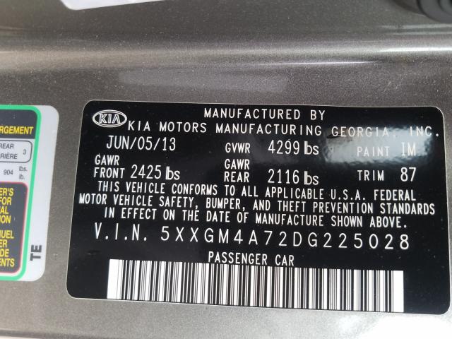 Photo 9 VIN: 5XXGM4A72DG225028 - KIA OPTIMA LX 