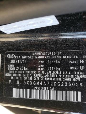 Photo 9 VIN: 5XXGM4A72DG236059 - KIA OPTIMA LX 