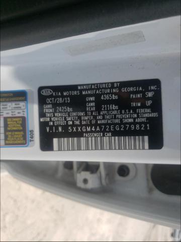 Photo 9 VIN: 5XXGM4A72EG279821 - KIA OPTIMA LX 