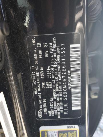 Photo 12 VIN: 5XXGM4A72EG311537 - KIA OPTIMA LX 