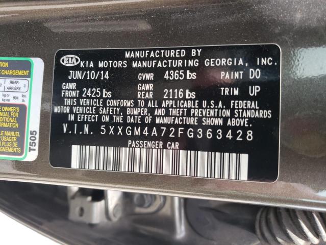 Photo 12 VIN: 5XXGM4A72FG363428 - KIA OPTIMA 