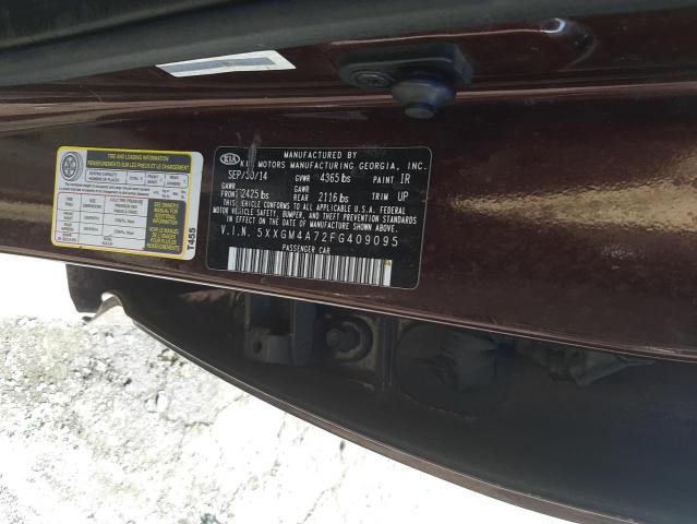 Photo 9 VIN: 5XXGM4A72FG409095 - KIA OPTIMA LX 