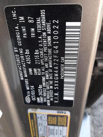 Photo 11 VIN: 5XXGM4A72FG410022 - KIA OPTIMA 