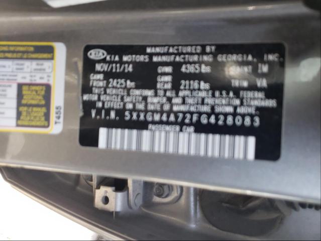 Photo 9 VIN: 5XXGM4A72FG428083 - KIA OPTIMA LX 