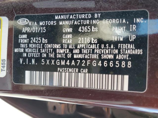 Photo 11 VIN: 5XXGM4A72FG466588 - KIA OPTIMA LX 