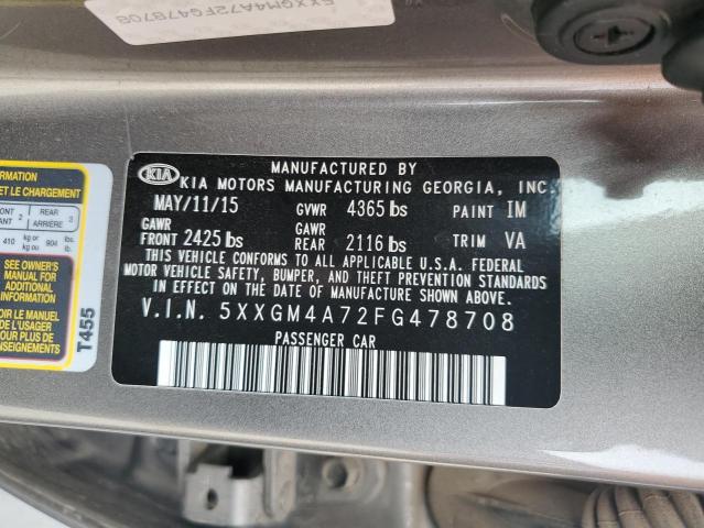 Photo 12 VIN: 5XXGM4A72FG478708 - KIA OPTIMA LX 