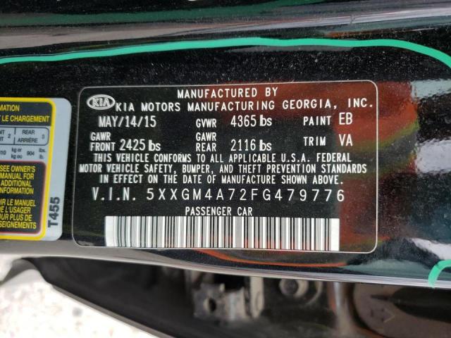 Photo 9 VIN: 5XXGM4A72FG479776 - KIA OPTIMA LX 