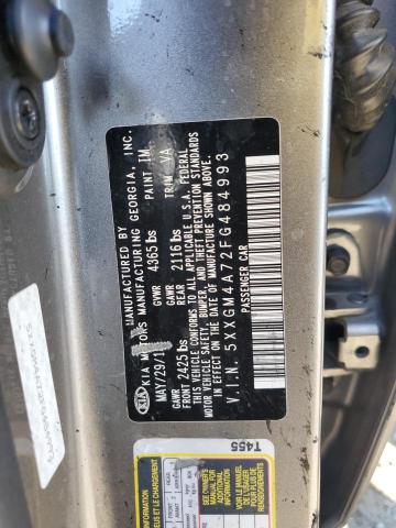 Photo 11 VIN: 5XXGM4A72FG484993 - KIA OPTIMA 