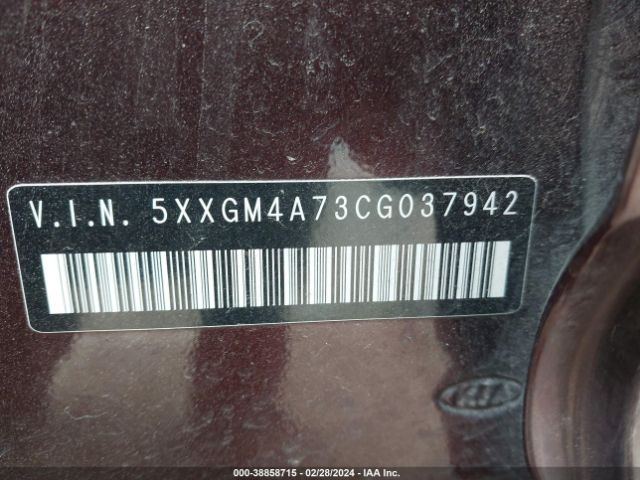 Photo 8 VIN: 5XXGM4A73CG037942 - KIA OPTIMA 