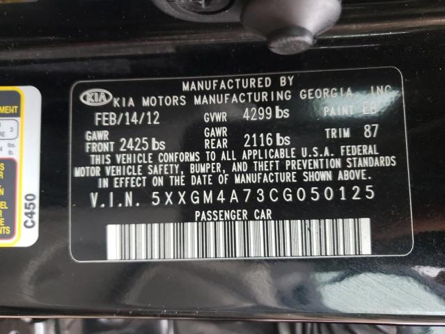 Photo 11 VIN: 5XXGM4A73CG050125 - KIA OPTIMA LX 