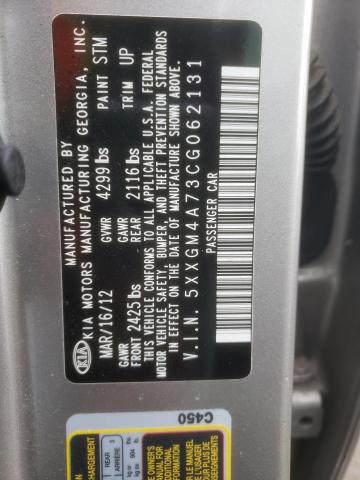 Photo 12 VIN: 5XXGM4A73CG062131 - KIA OPTIMA 