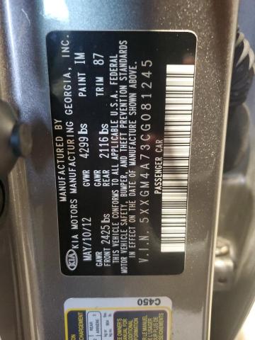 Photo 11 VIN: 5XXGM4A73CG081245 - KIA OPTIMA LX 