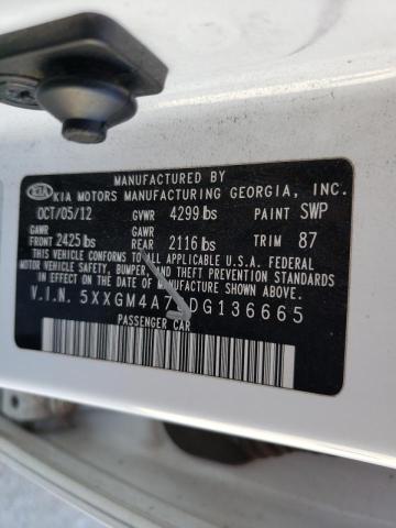 Photo 9 VIN: 5XXGM4A73DG136665 - KIA OPTIMA LX 