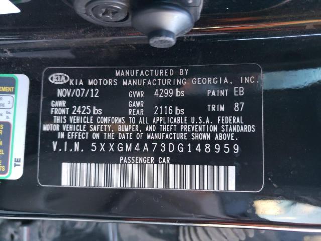 Photo 11 VIN: 5XXGM4A73DG148959 - KIA OPTIMA LX 